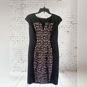 Connected Apparel Black And Pink. Dress